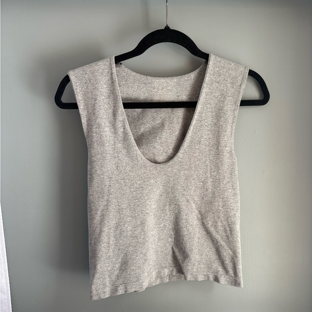 Free People Intimately Gray Crop Top